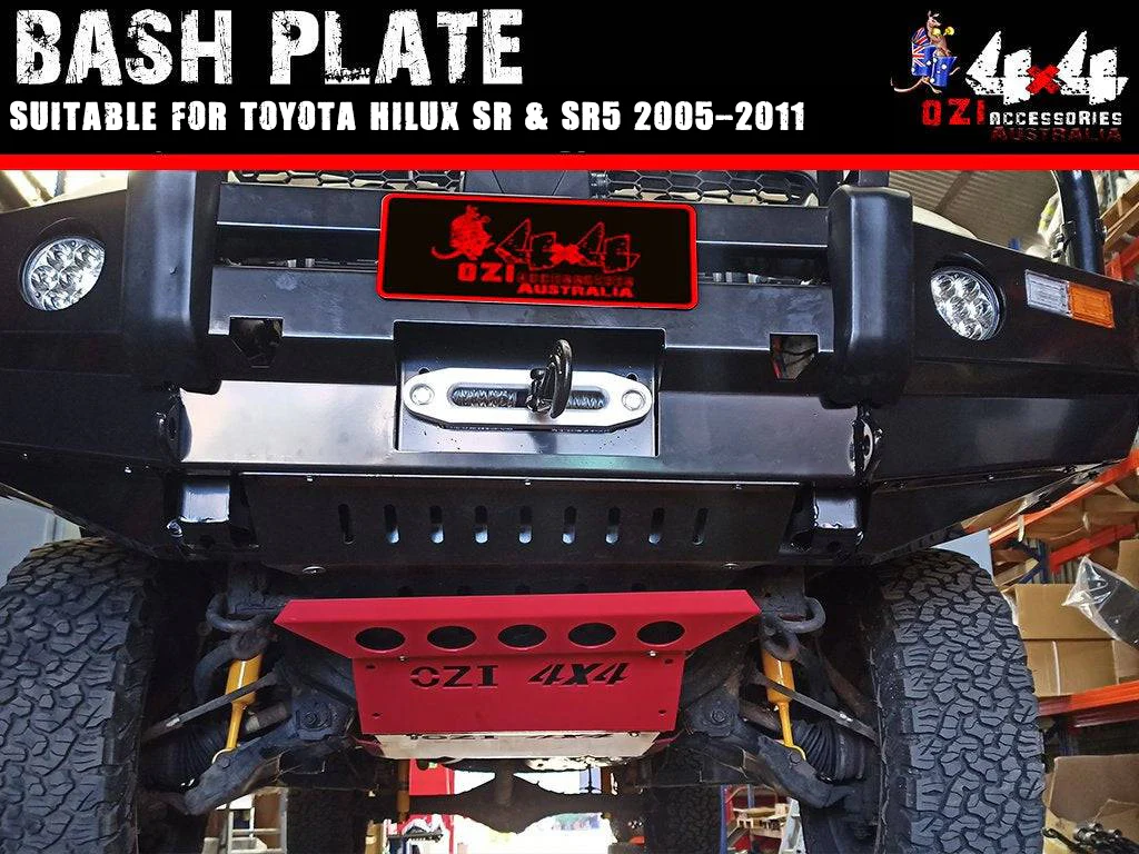 1 Piece Steel Bash Plate Red Suitable For Toyota Hilux Year 2005-2015 - Image 9