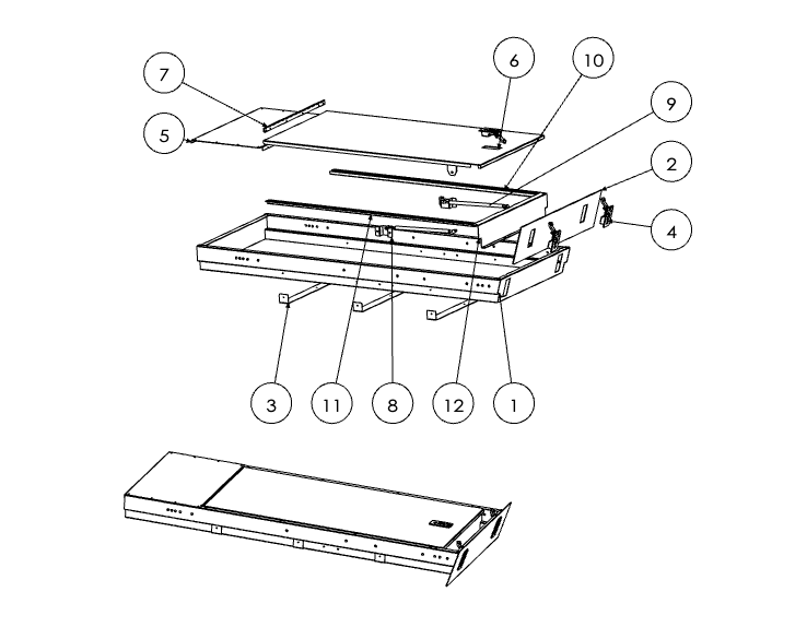 Aluminium Tray Deck 1800 Tapered - Image 4