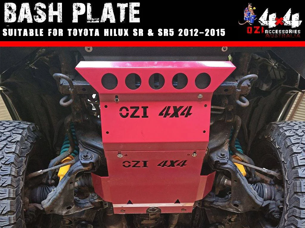 2 pcs Bash Plate Red Suitable For Toyota Hilux 2005-2015 Type II - Image 10