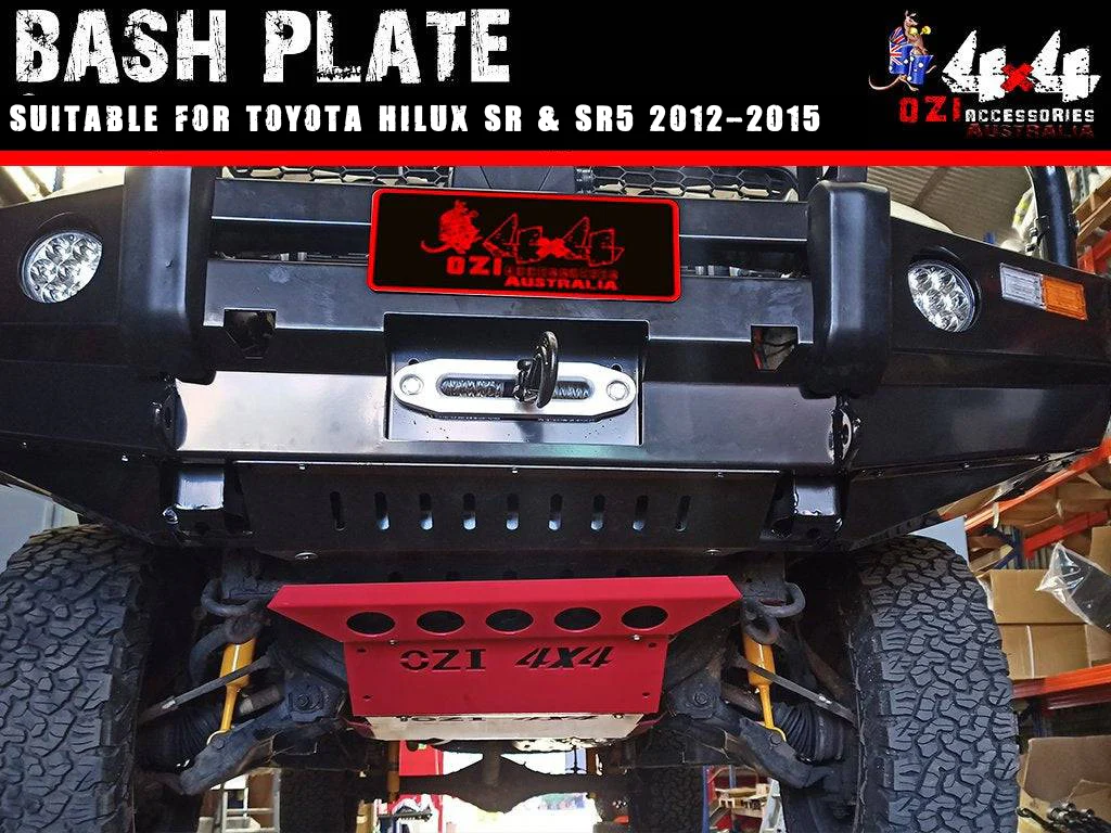 2 pcs Bash Plate Red Suitable For Toyota Hilux 2005-2015 Type II - Image 11