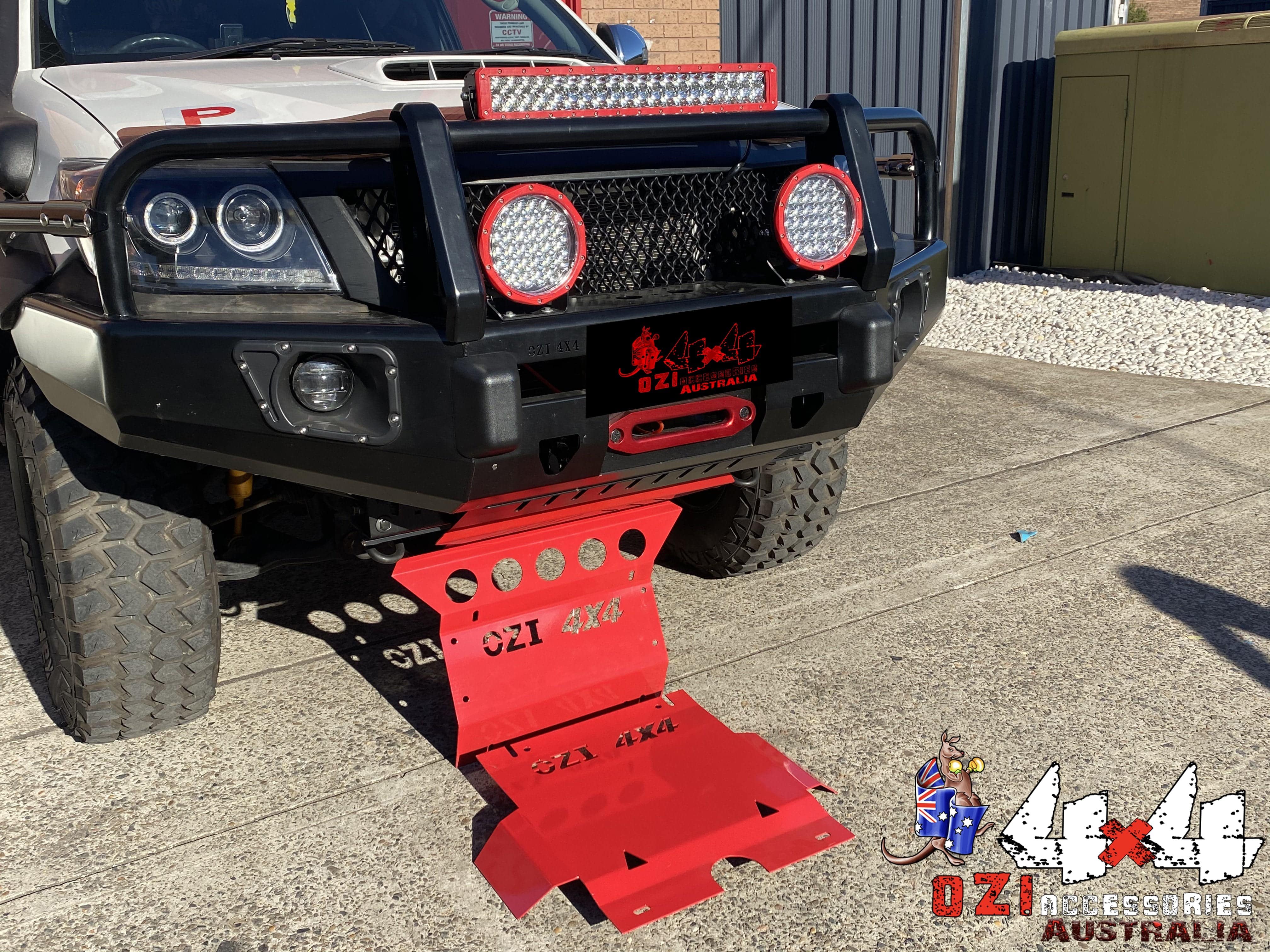 2 pcs Bash Plate Red Suitable For Toyota Hilux 2005-2015 Type II - Image 7