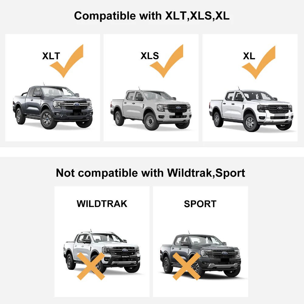 3 inch OEM Flares Suits Ford Ranger XLT,XLS,XL T9 2022+ - Image 3