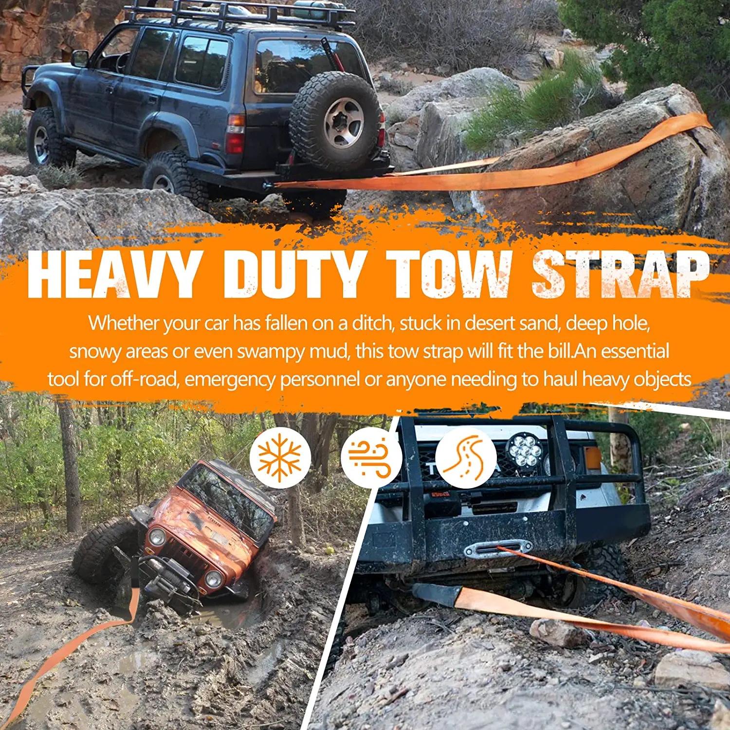 20ft Orange Snatch Strap - Image 4