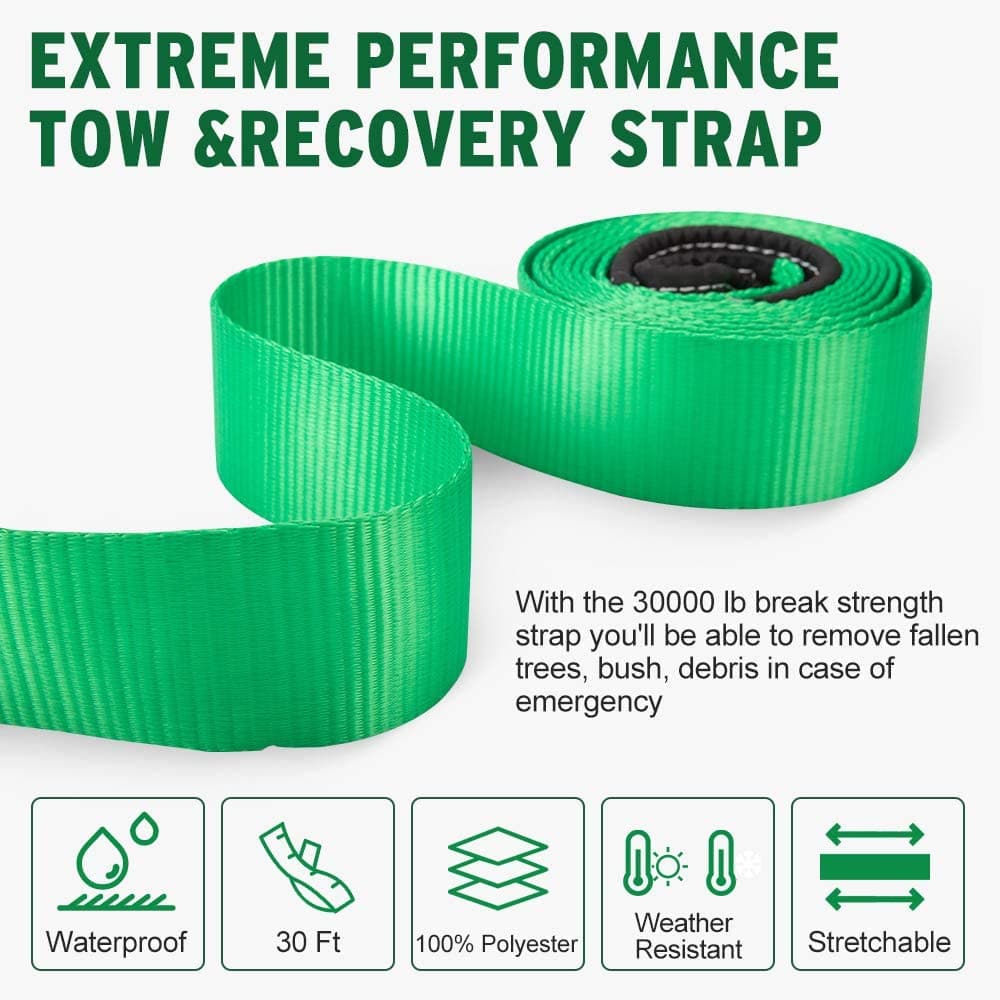 30ft Green Snatch Strap - Image 3