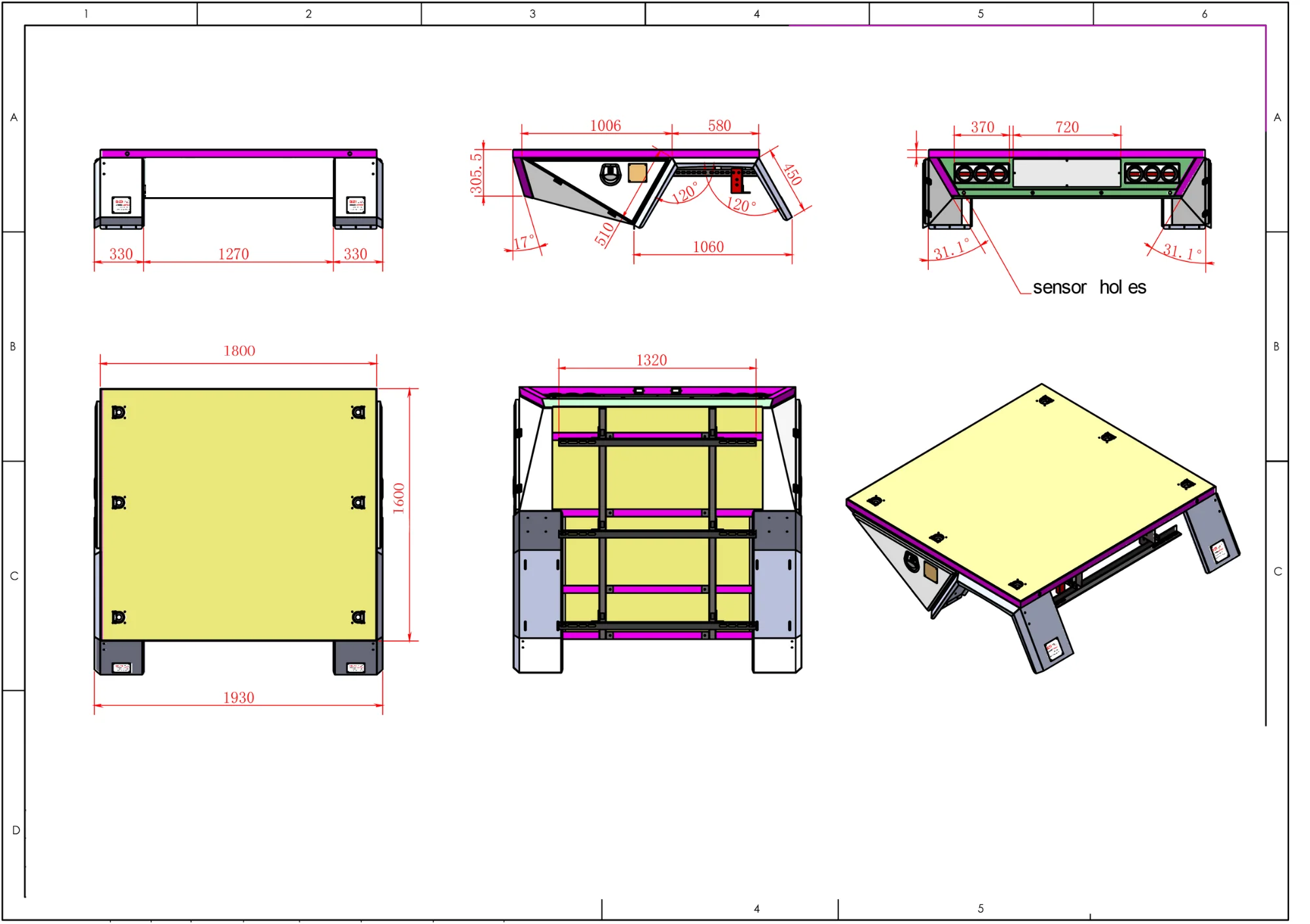 Aluminium Tray Deck 1600 Tapered - Image 3