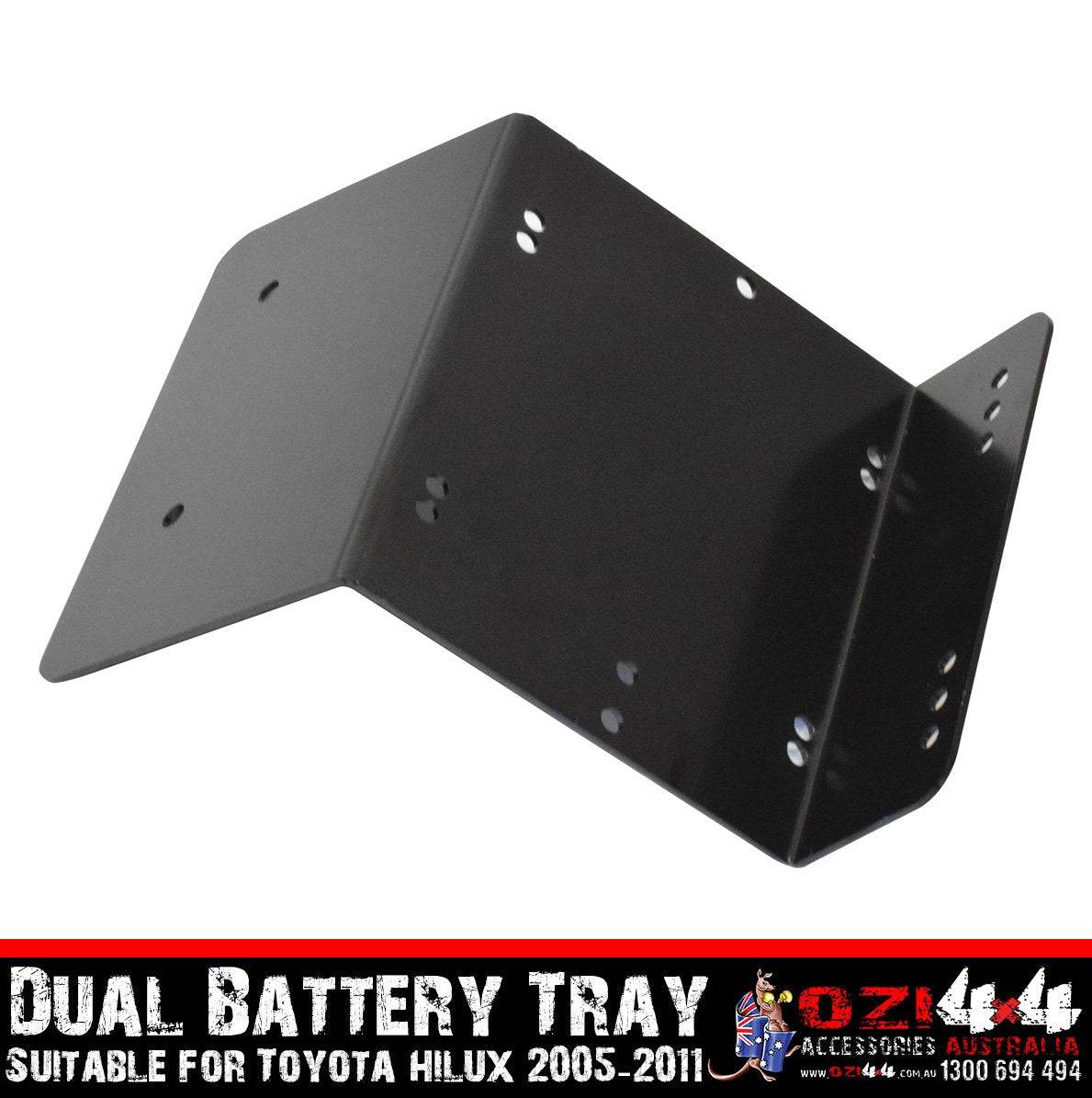 Black Dual Battery Tray Suitable for Toyota Hilux 2005-2011 - Image 4