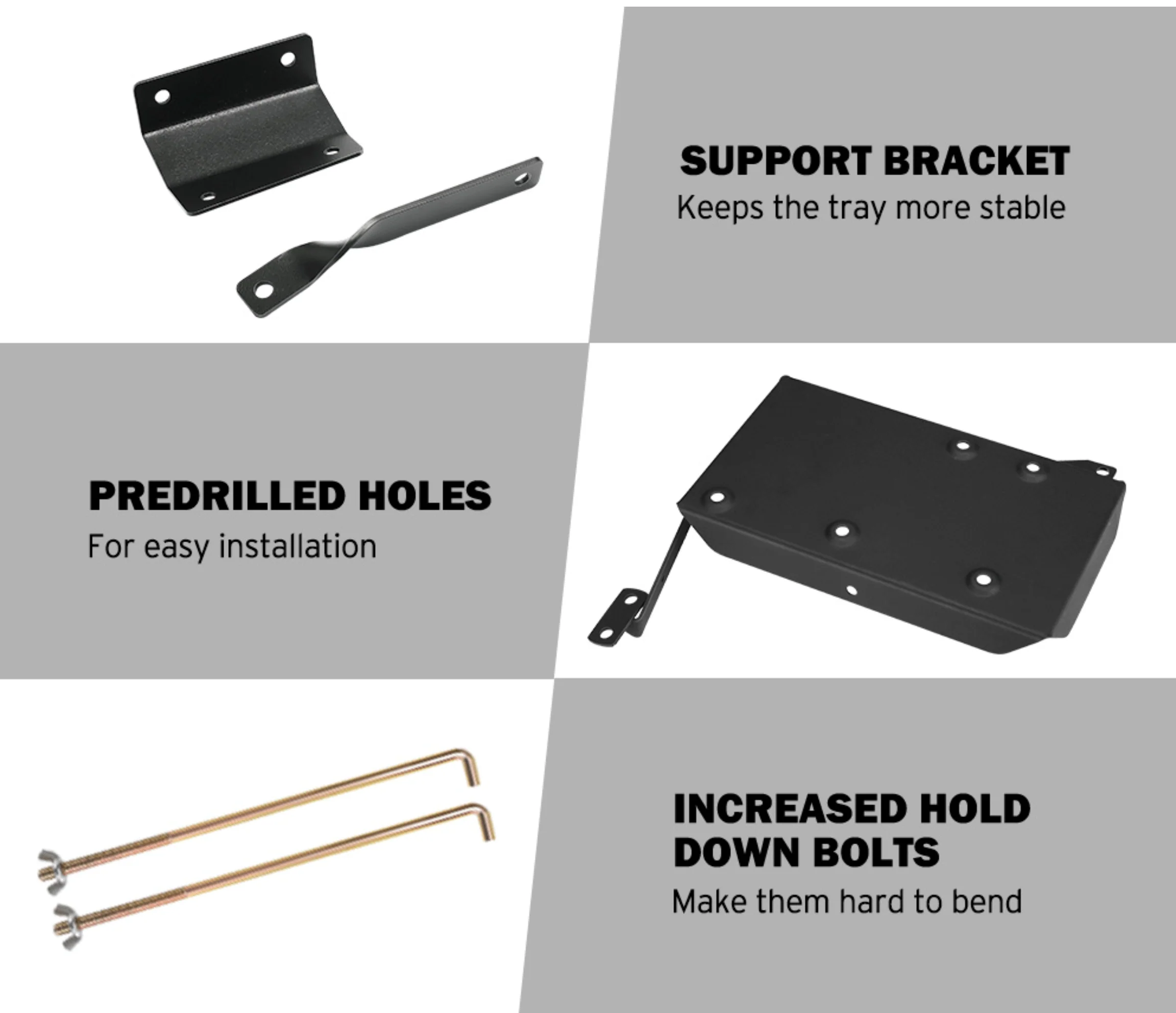 Black Dual Battery Tray Suits Nissan Patrol GU 1998 -2015 (Online Only) - Image 9