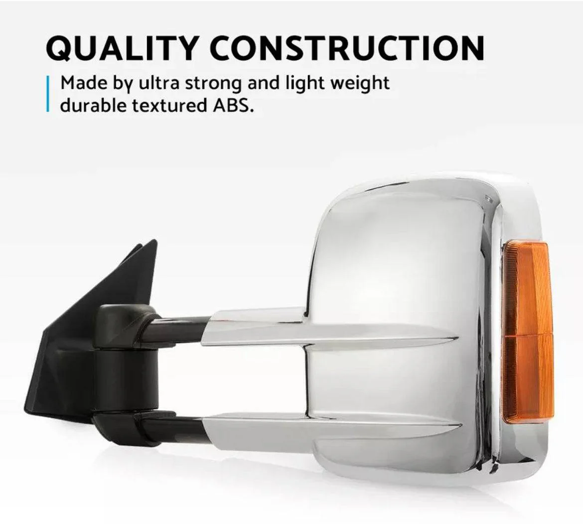 Extendable Chrome Towing Mirror Suitable For Toyota Land Cruiser 200 Series 2007-2022 Blinker (Online Only) - Image 5