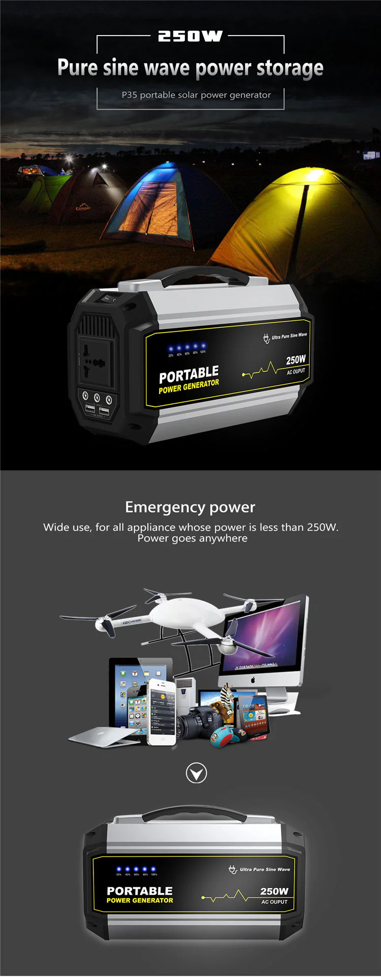 250W Portable Lithium Battery Power Bank - Image 9