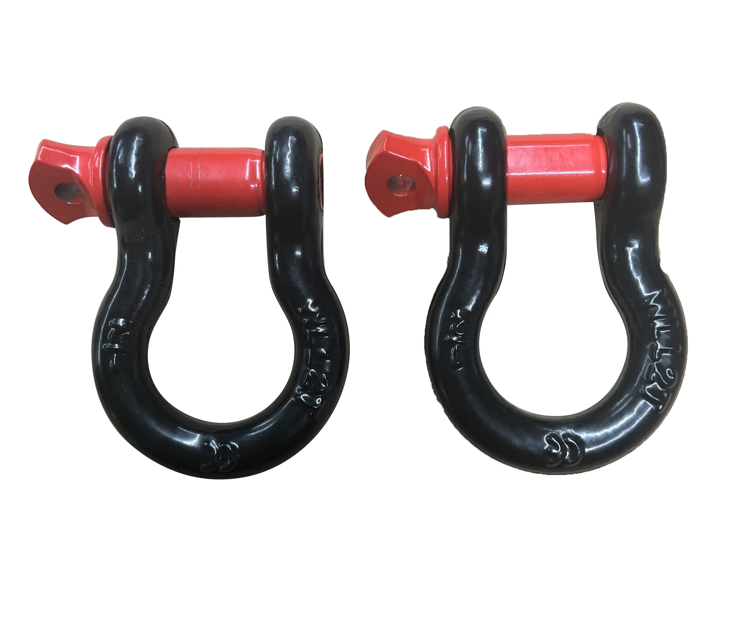 Black & Red D-shackle size 3/4  4.75 Ton a pair with Rubber - Image 4