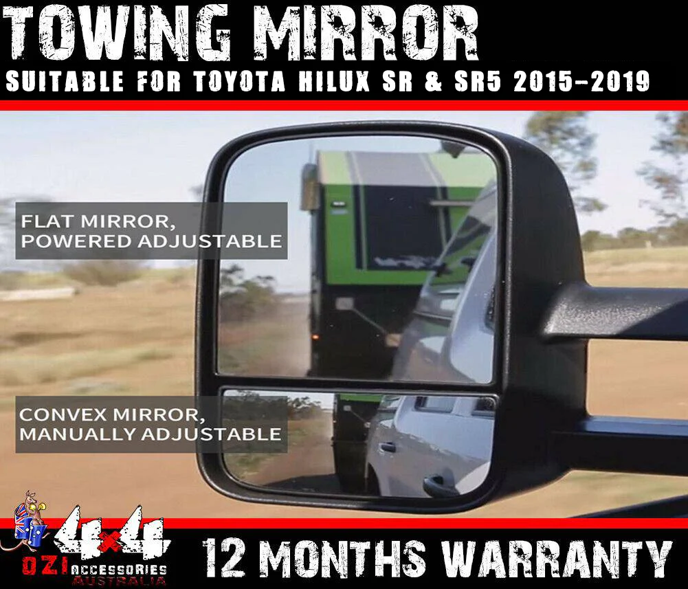 Extendable Towing Mirror Suitable for Toyota Hilux 2015-2020+ (Blinker) - Image 11