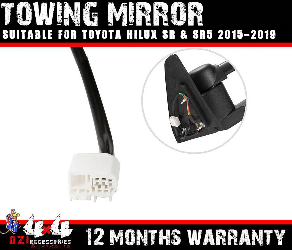 Extendable Towing Mirror Suitable for Toyota Hilux 2015-2020+ (Blinker) - Image 12