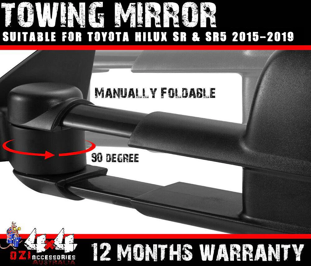 Extendable Towing Mirror Suitable for Toyota Hilux 2015-2020+ (Blinker) - Image 13