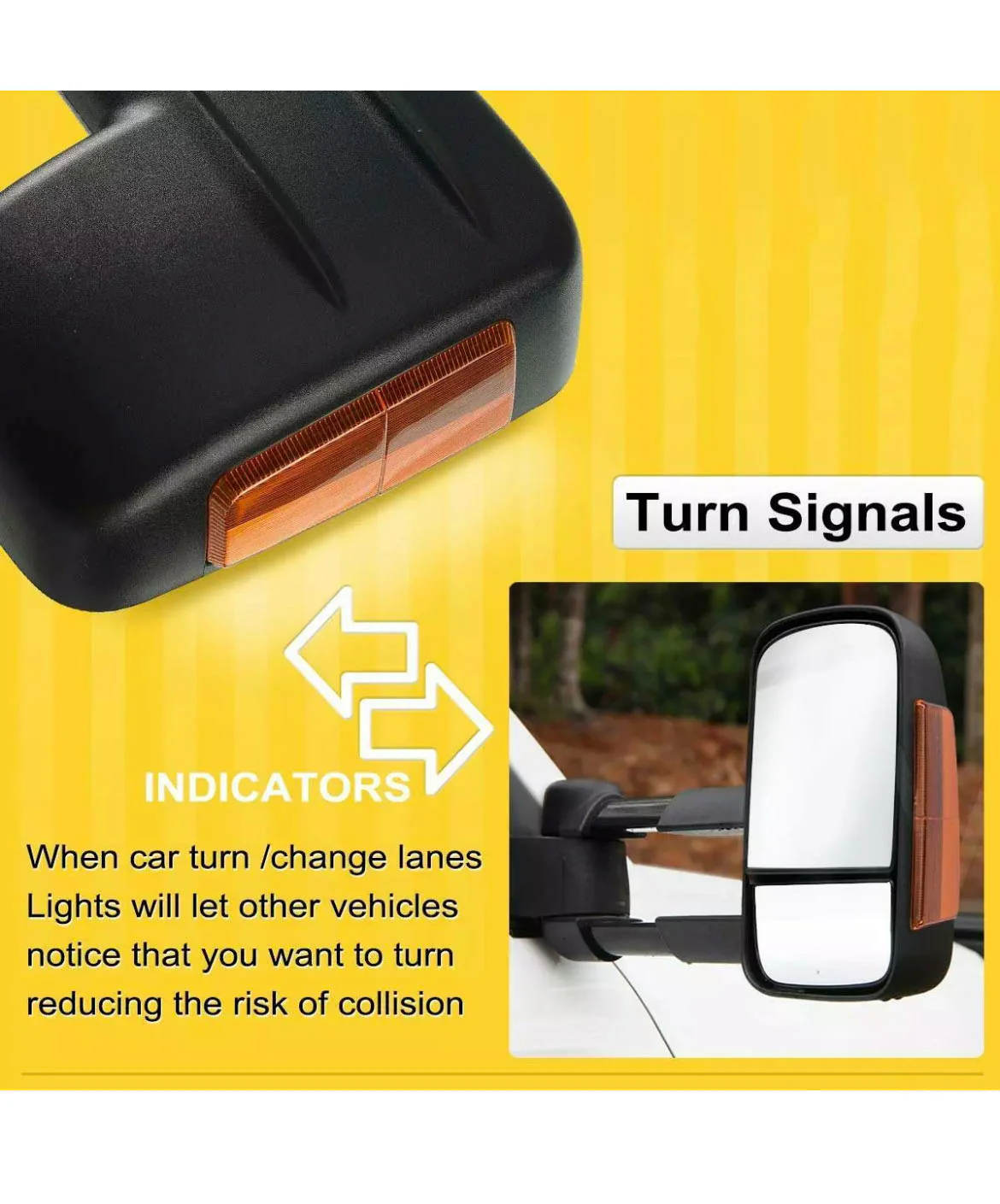 Extendable Towing Mirror Suitable for Toyota Hilux 2015-2020+ (Blinker) - Image 4