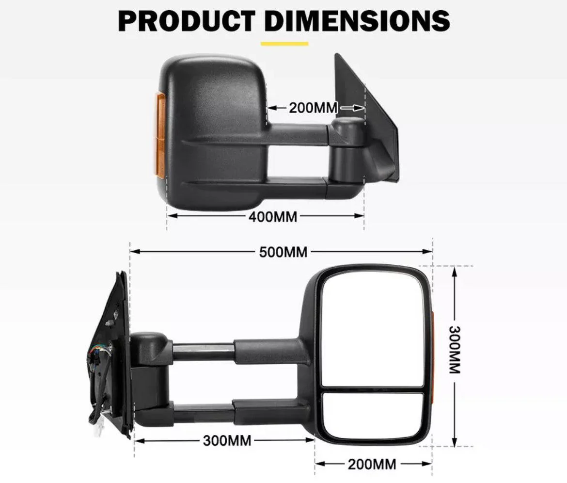 Extendable Towing Mirror Suitable For Toyota Land Cruiser 100/105 Series 1998-2007 Blinker (Online Only) - Image 9