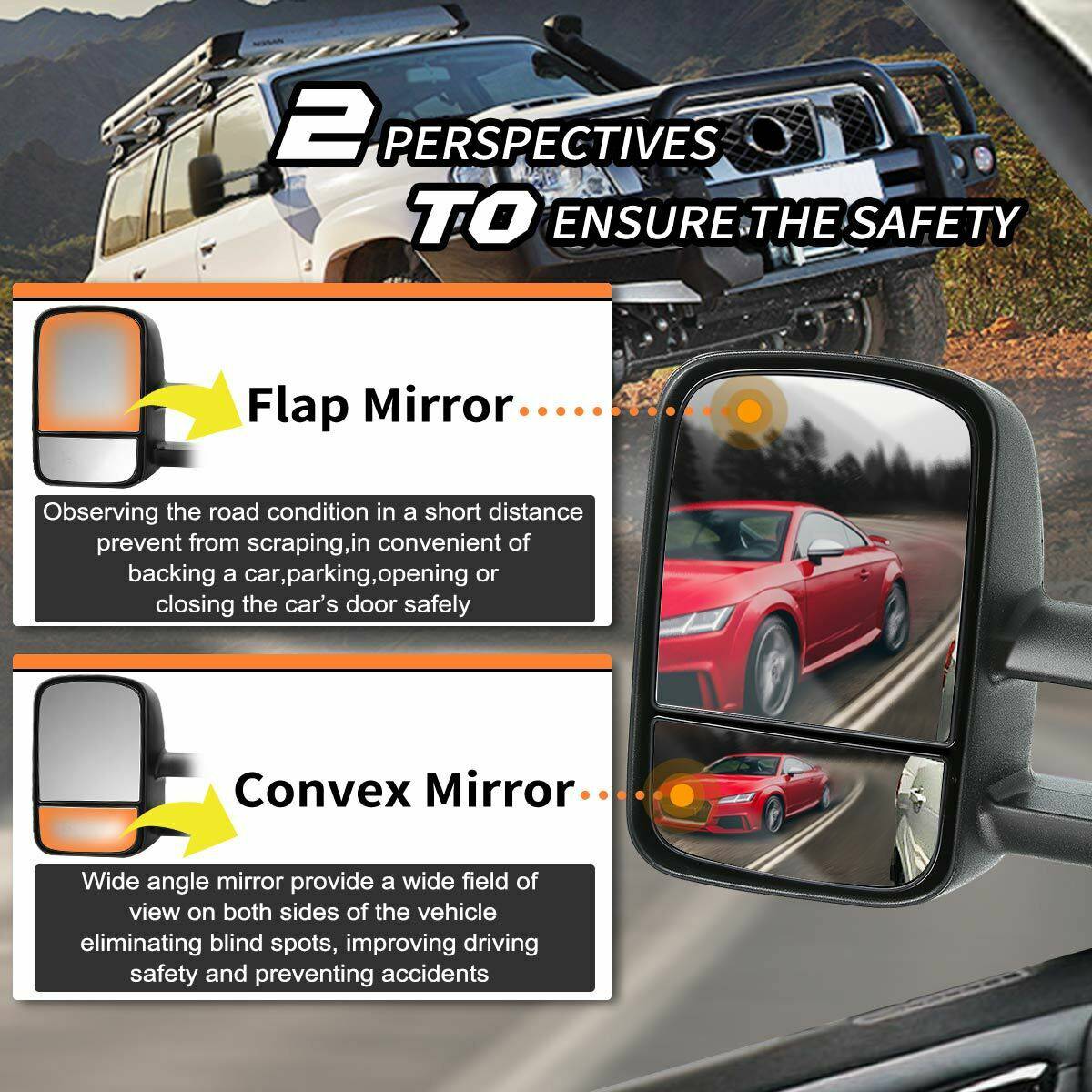 Extendable Towing Mirror Suitable For Toyota Land Cruiser 80 Series 1990-1998 (Non-Blinker, Non-Foldable) - Image 23
