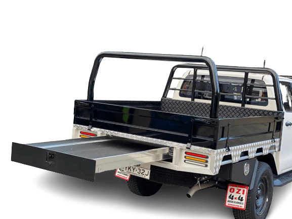 Half Diamond (Edition) 1800 Wide Aluminum Dual Cab Tray - Image 6