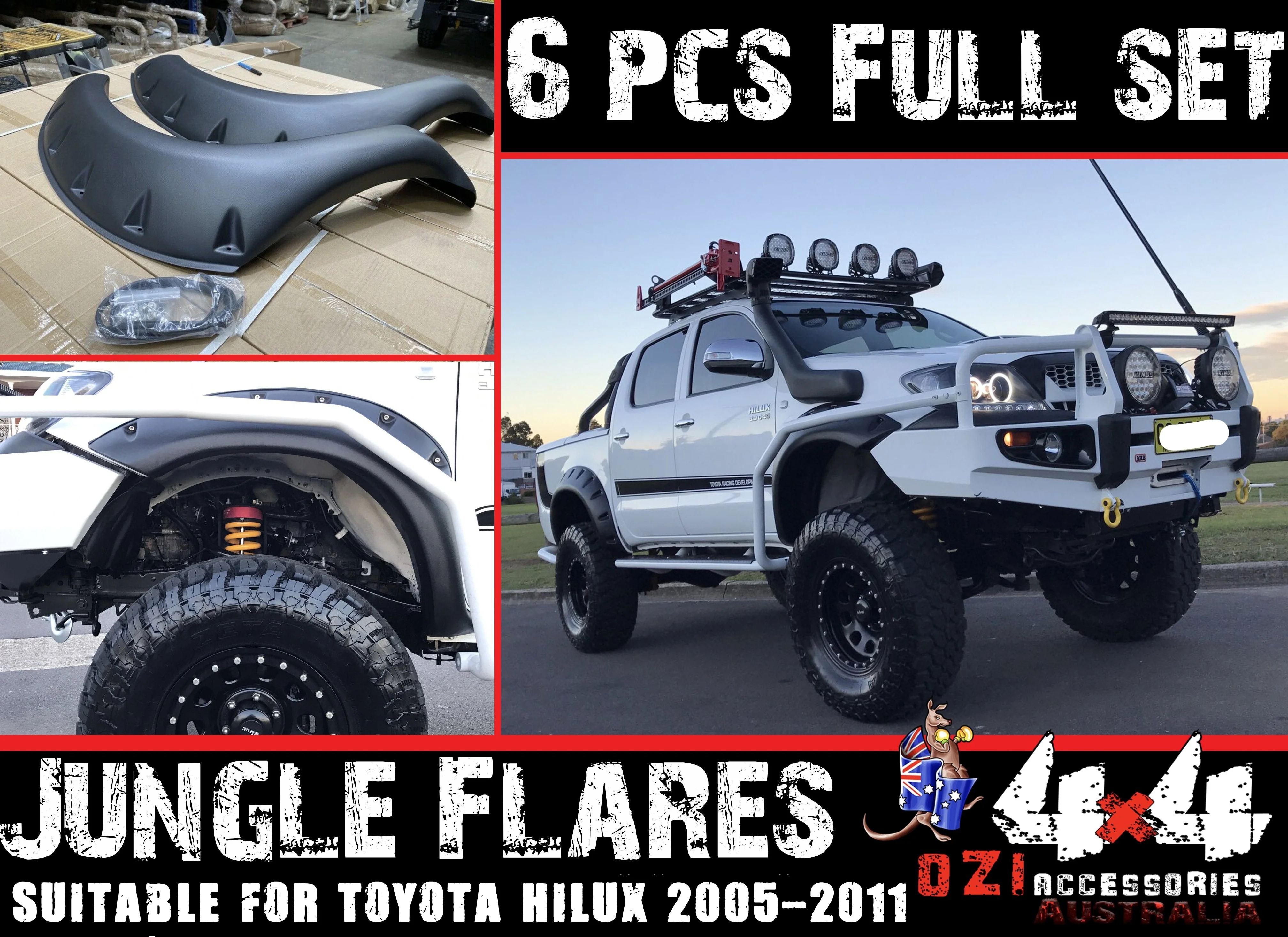 6 Pcs Jungle Flares Suitable For Toyota Hilux 2012-2015 - Image 13