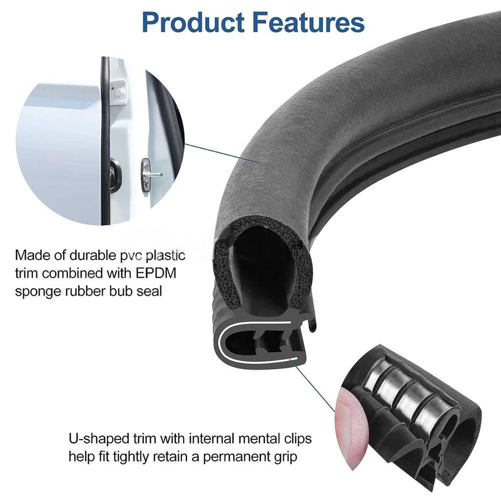 6M Bulb Pinchweld Rubber Pinch Weld Trim Toolbox Car Van Boot Door Edge Seal (Online Only) - Image 3