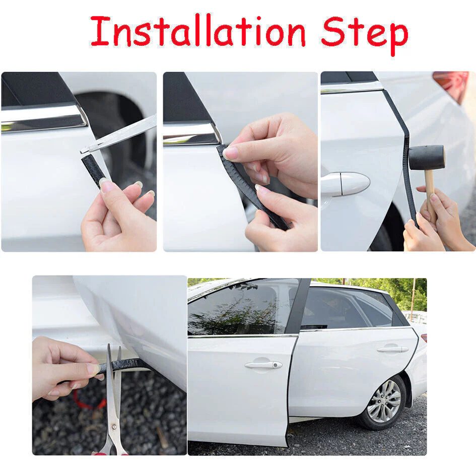 10M White Car Pinchweld Pinch Weld Rubber Seal Edge Trim U Shape Door Mould Clip - Image 4