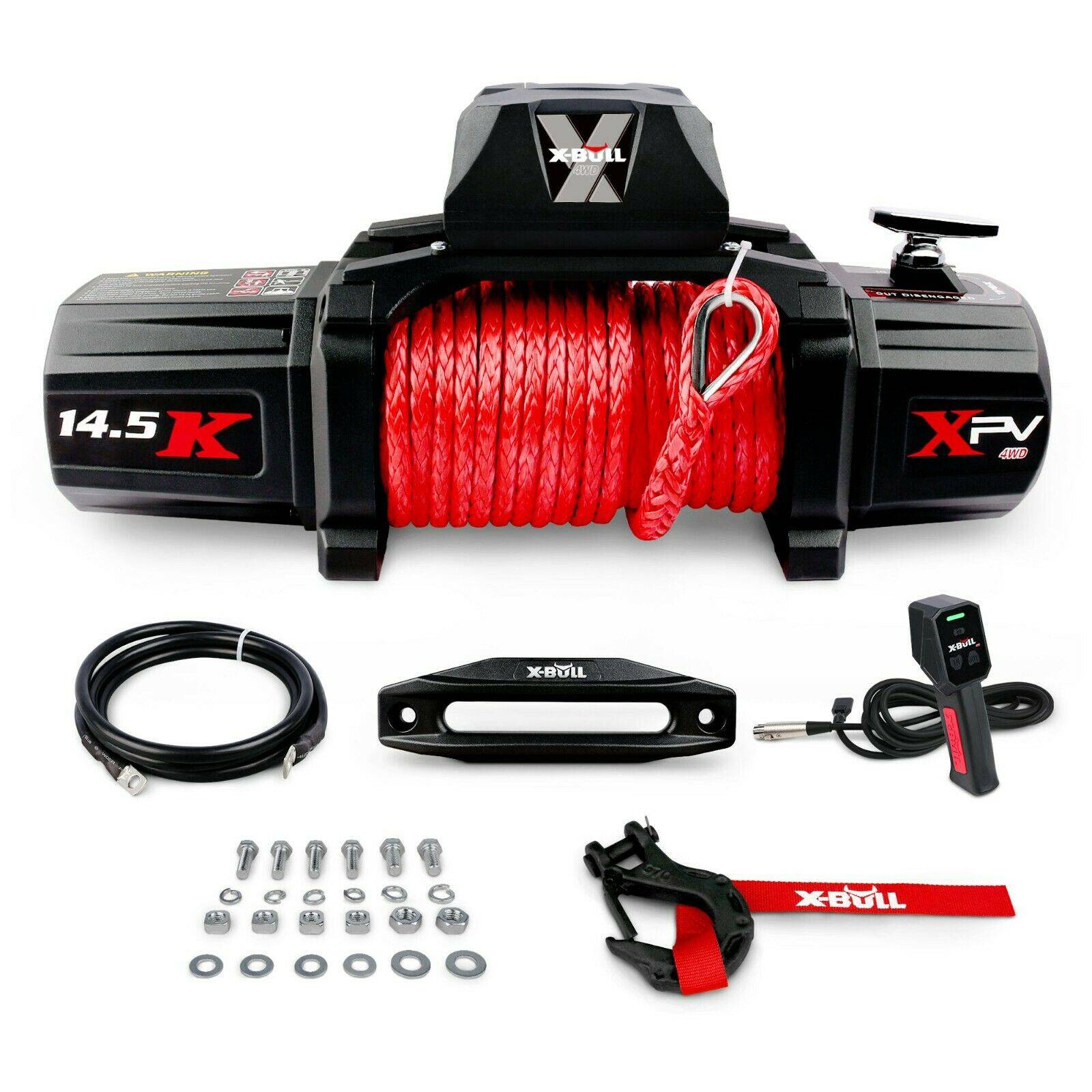 Electric Winch 12V 14500LBS/6577KG Synthetic Rope Remote Truck 4x4 4WD (Online Only) - Image 12
